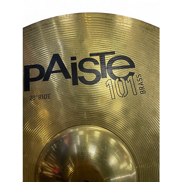 Used Paiste 20in 101 BRASS RIDE CYMBAL Cymbal