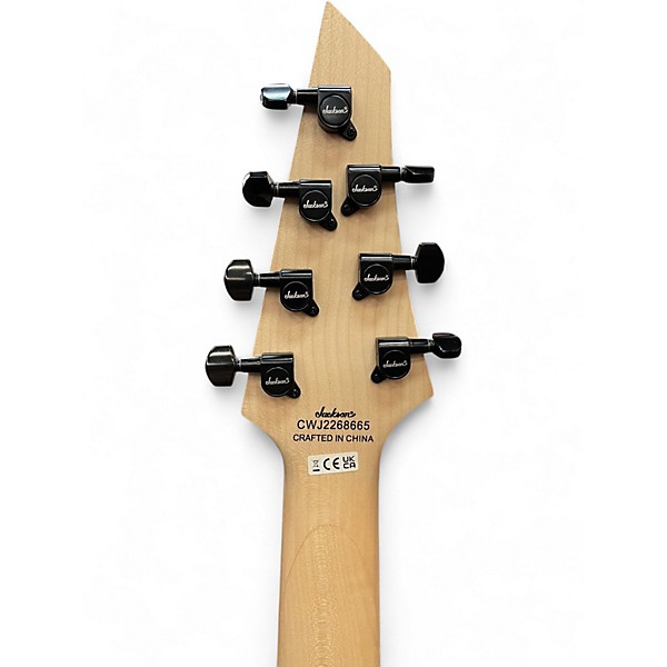 Used Jackson JS22-7 Dinky 7 String Black Solid Body Electric Guitar