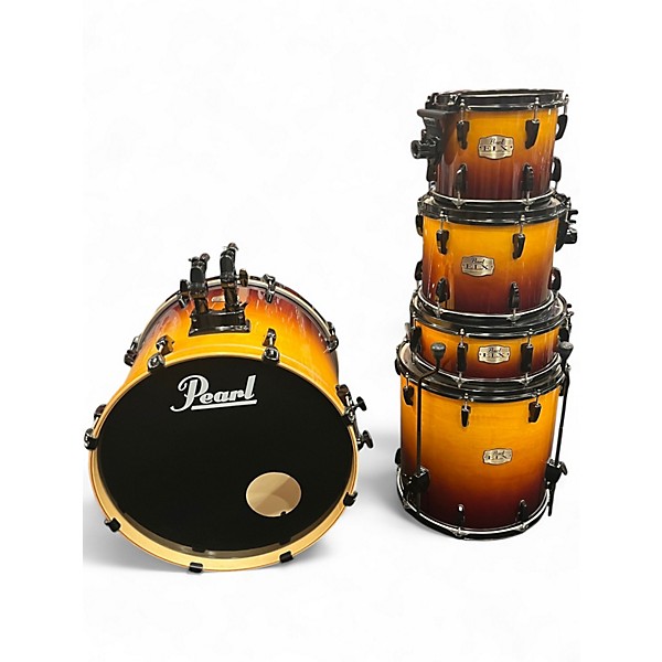 Used 1990s Pearl 5 Piece Elx Sunburst Drum Kit