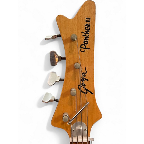 Vintage 1960s Goya Panther II Red Electric Bass Guitar