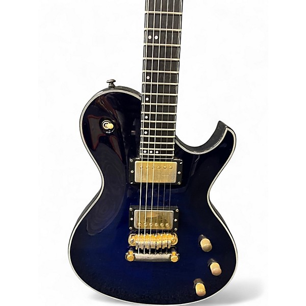 Used Schecter Guitar Research Blackjack Solo 6 MODIFIED DARK BLUE Solid Body Electric Guitar