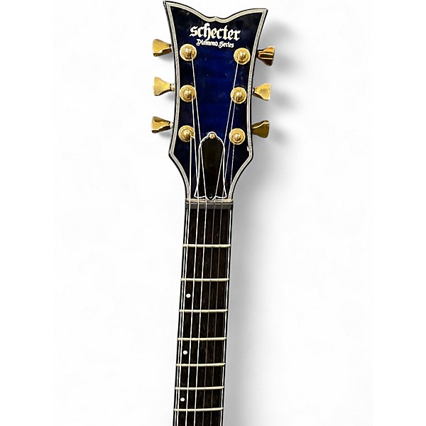 Used Schecter Guitar Research Blackjack Solo 6 MODIFIED DARK BLUE Solid Body Electric Guitar