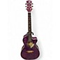 Used Luna Flora Passion Flower Purple Acoustic Electric Guitar thumbnail