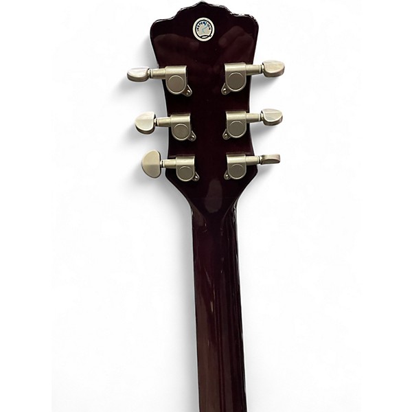 Used Luna Flora Passion Flower Purple Acoustic Electric Guitar