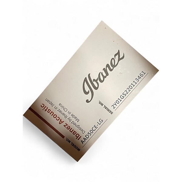 Used Ibanez AAD50CE Advanced Acoustic Grand Dreadnought Natural Acoustic Electric Guitar