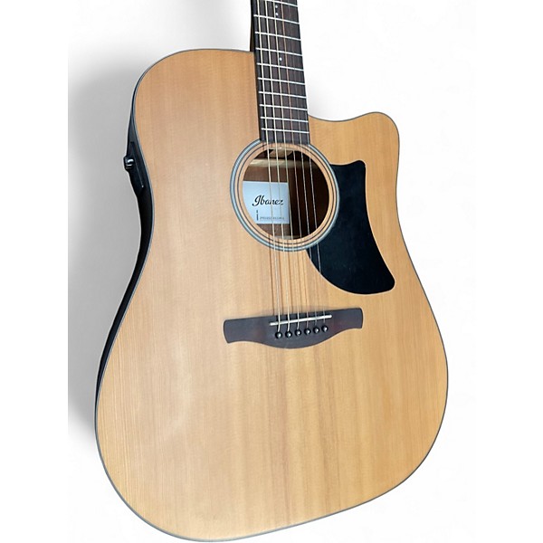 Used Ibanez AAD50CE Advanced Acoustic Grand Dreadnought Natural Acoustic Electric Guitar