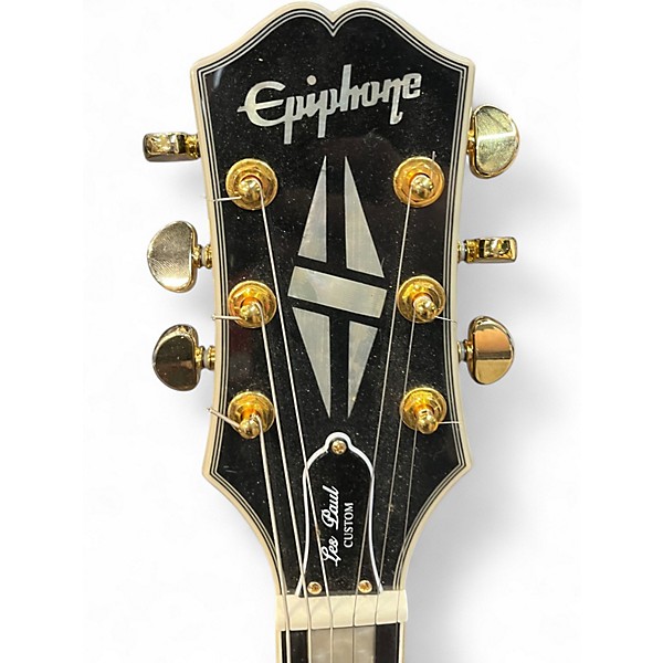 Used Epiphone Les Paul Custom Black Solid Body Electric Guitar
