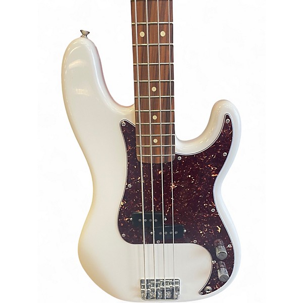 Used Fender Player Precision Bass Alpine White Electric Bass Guitar