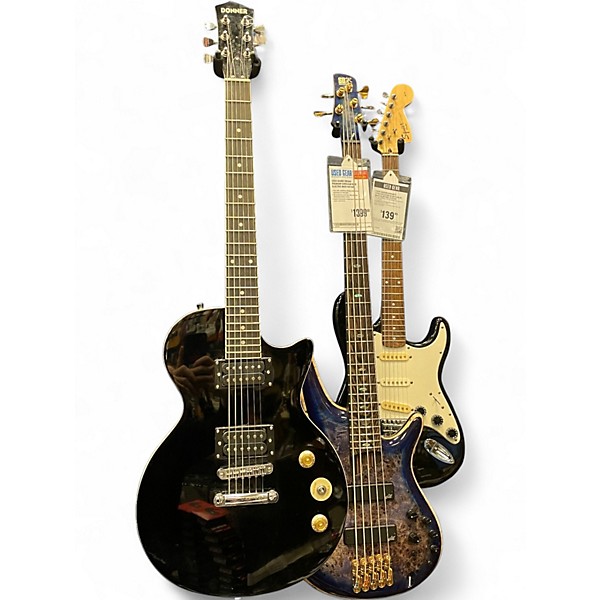 Used Donner DST-100 Black Solid Body Electric Guitar