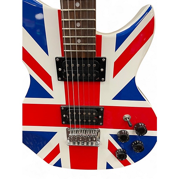 Used Lyon By Washburn DEF LEPPARD UNION JACK Solid Body Electric Guitar