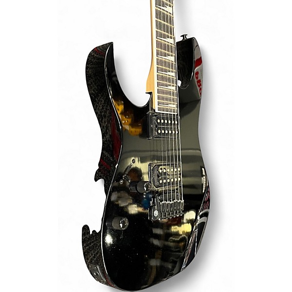 Used 2023 Ibanez GRG120BDX Left Handed Metallic Black Electric Guitar