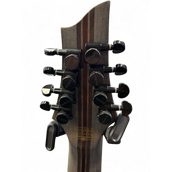 Used Schecter Guitar Research C-8 MS SLS Elite Evil Twin Black Solid Body Electric Guitar