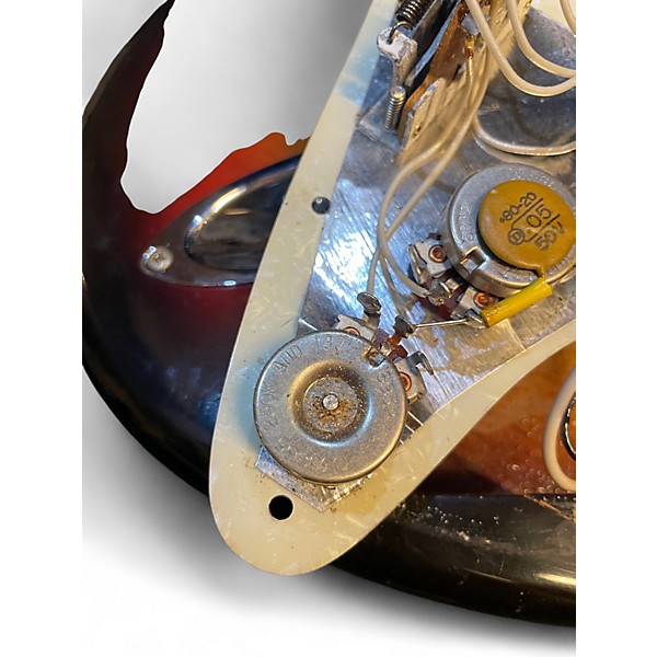 Vintage 1969 Fender Stratocaster Sunburst Solid Body Electric Guitar