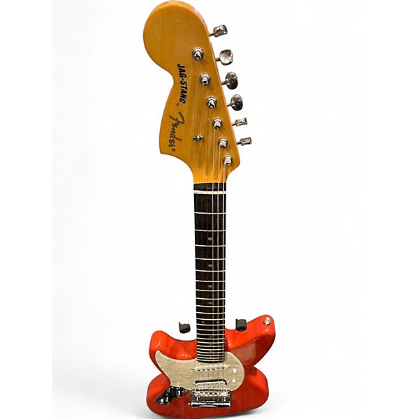 Used Fender Jagstang Left Handed Fiesta Red Electric Guitar