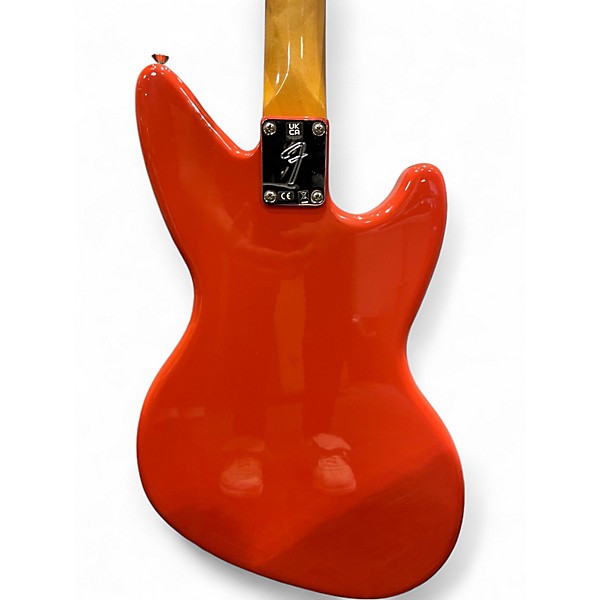 Used Fender Jagstang Left Handed Fiesta Red Electric Guitar
