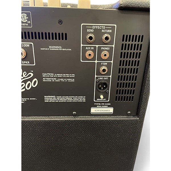 Used Fender Rumble 200 Bass Combo Amp