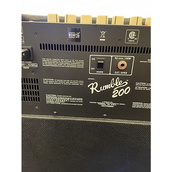 Used Fender Rumble 200 Bass Combo Amp