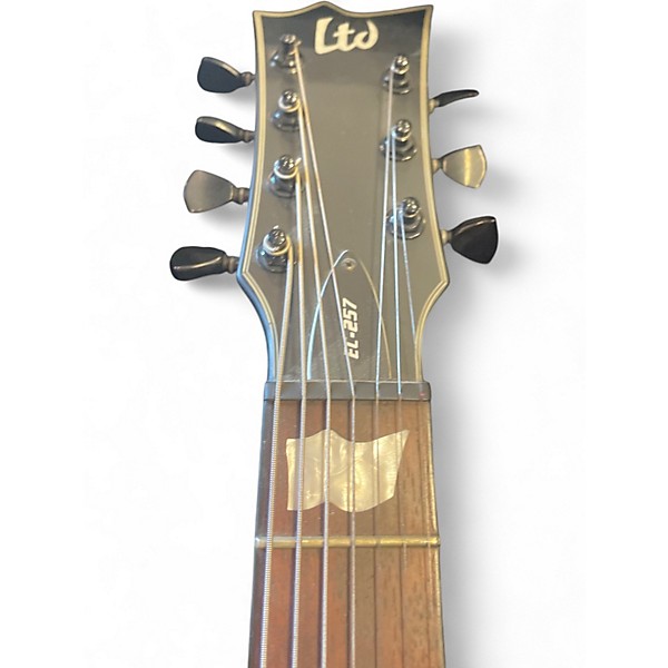 Used ESP LTD EC-257 7-string Black Solid Body Electric Guitar