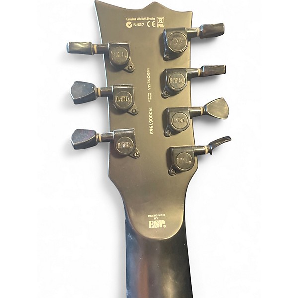 Used ESP LTD EC-257 7-string Black Solid Body Electric Guitar