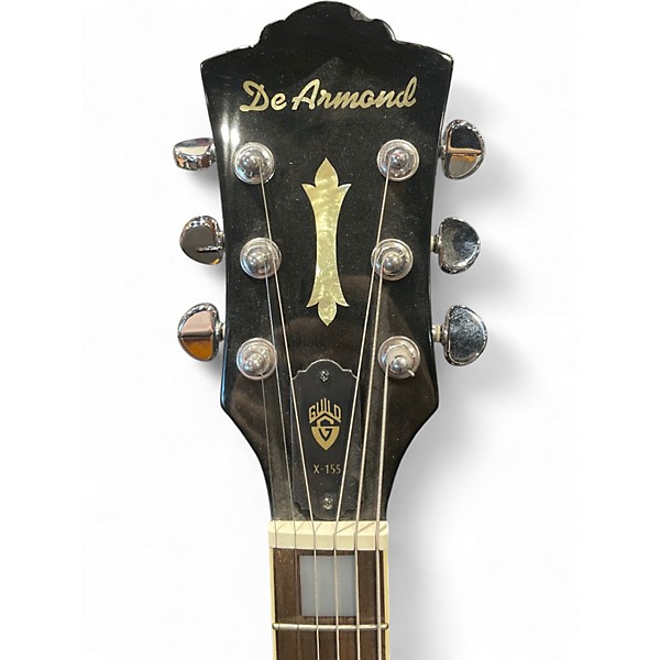 Used DeArmond X155 LH 3 Tone Sunburst Hollow Body Electric Guitar
