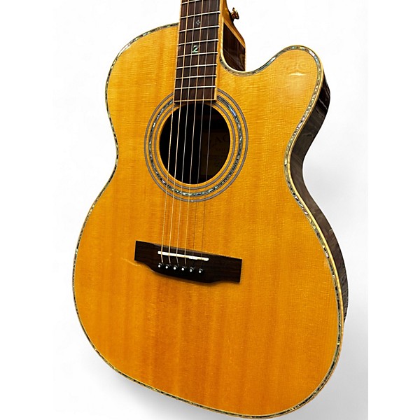 Used Zager ZAD9000MCE/AURA/N Natural Acoustic Electric Guitar