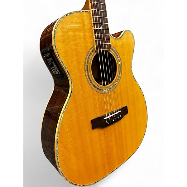 Used Zager ZAD9000MCE/AURA/N Natural Acoustic Electric Guitar