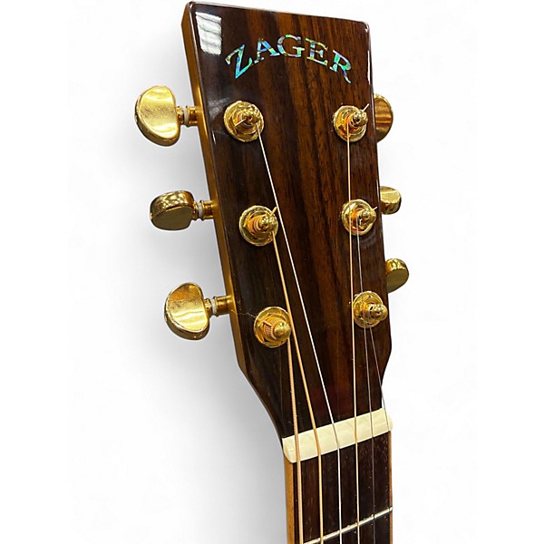 Used Zager ZAD9000MCE/AURA/N Natural Acoustic Electric Guitar