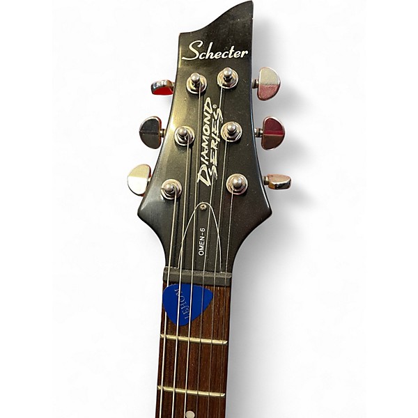 Used Schecter Guitar Research Omen 6 Blue Solid Body Electric Guitar