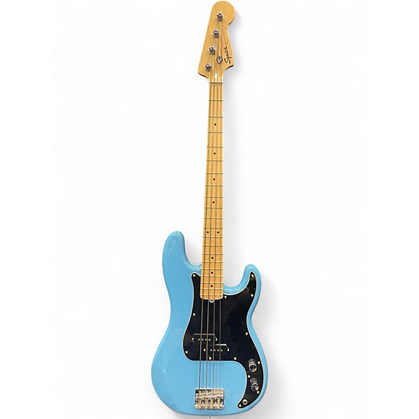 Used Squier Precision Bass Blue Electric Bass Guitar