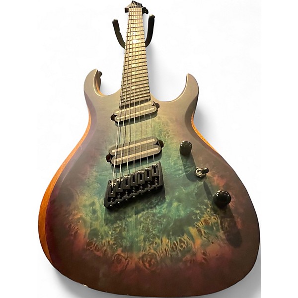 Used Agile LEGACY 7 PLUS MULTISCALE GREEN PURPLE BURST Solid Body Electric Guitar