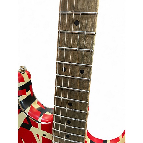 Used EVH Striped Series Frankie Red Solid Body Electric Guitar