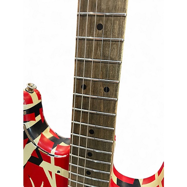 Used EVH Striped Series Frankie Red Solid Body Electric Guitar