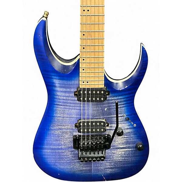 Used Ibanez RGAR42MFMT Blue Burst Solid Body Electric Guitar