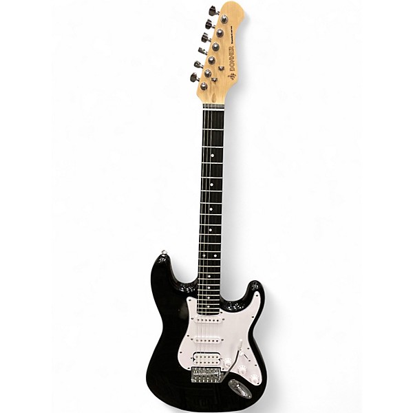 Used Donner STANDARD Black Solid Body Electric Guitar