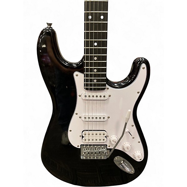 Used Donner STANDARD Black Solid Body Electric Guitar