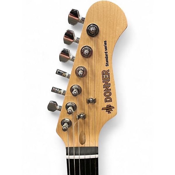 Used Donner STANDARD Black Solid Body Electric Guitar