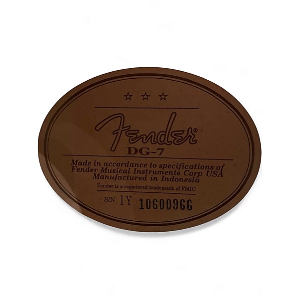 Used Fender DG7 Natural Acoustic Guitar