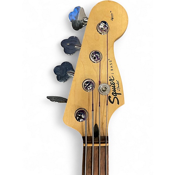 Used Squier J Bass Red Electric Bass Guitar