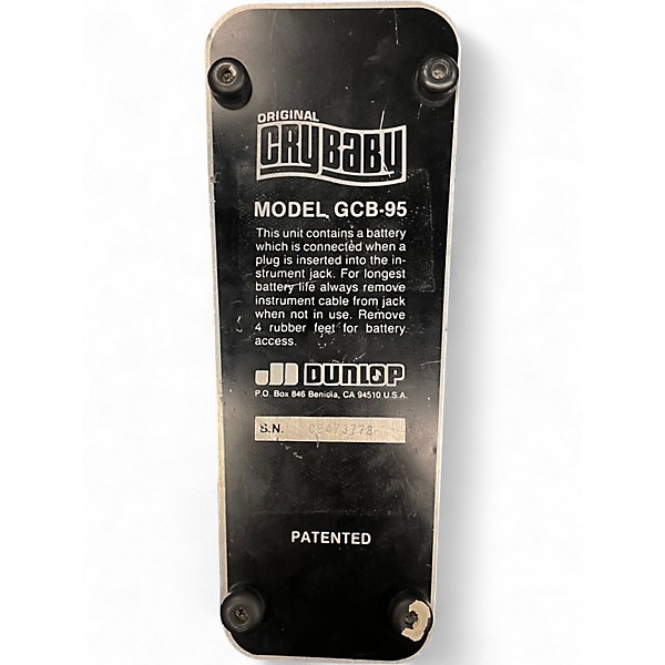 Used Dunlop GCB95 Original Crybaby Wah Effect Pedal
