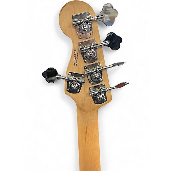 Used Squier 5 String Precision Bass Shoreline Gold Electric Bass Guitar