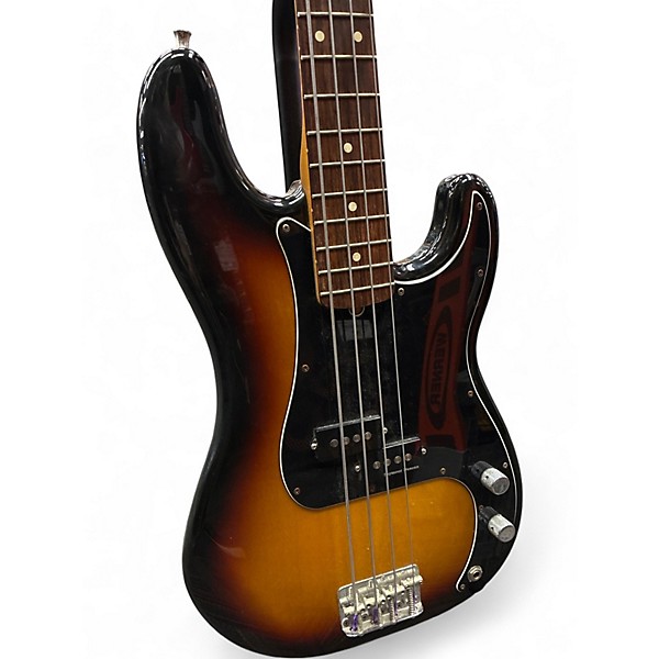 Used Fender Standard Precision Bass 3 Color Sunburst Electric Bass Guitar