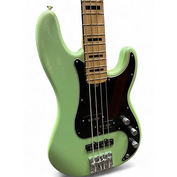 Used 2016 Fender Deluxe Precision Bass Special Surf Green Metallic Electric Bass Guitar