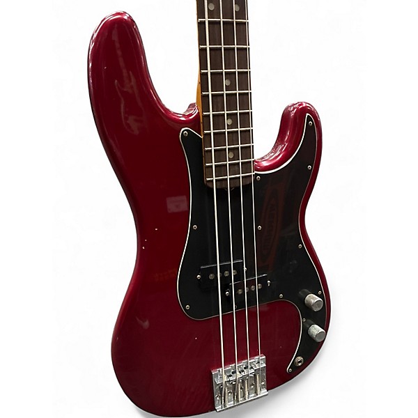 Used 2012 Fender Roadworn Nate Mendel Precision Bass Candy Apple Red Metallic Electric Bass Guitar