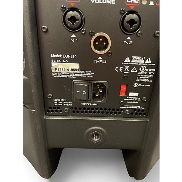 Used JBL EON610 Powered Speaker