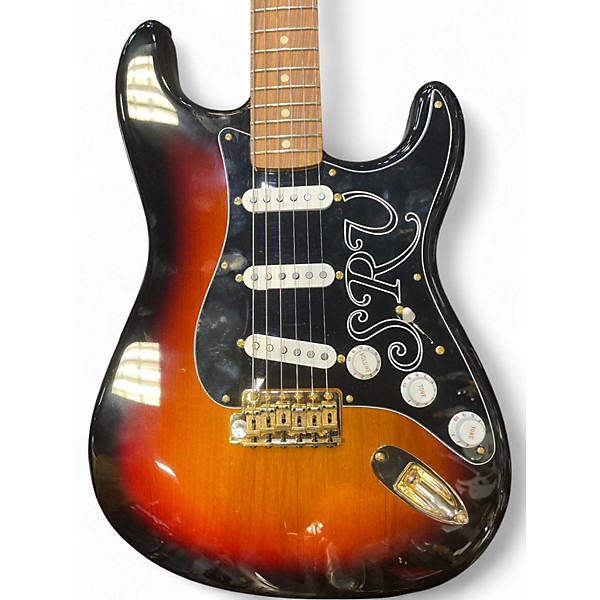 Used Fender Artist Series Stevie Ray Vaughan Stratocaster 3 Color Sunburst Solid Body Electric Guitar