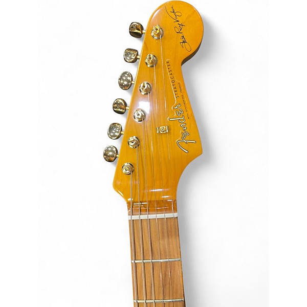 Used Fender Artist Series Stevie Ray Vaughan Stratocaster 3 Color Sunburst Solid Body Electric Guitar