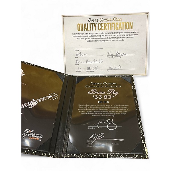 Used Gibson Brian Ray '63 SG Silver Fox Solid Body Electric Guitar