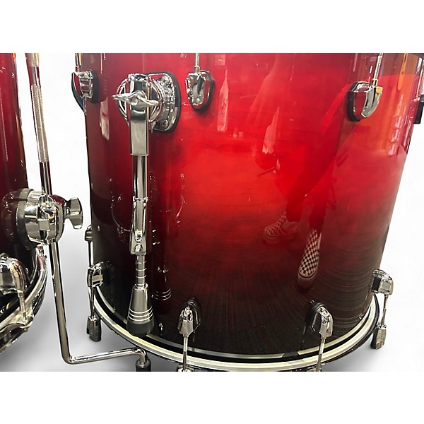 Used Mapex 5 Piece Saturn IV Studioease Scarlett Fade Drum Kit