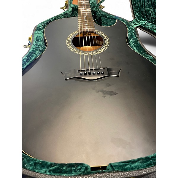 Used Dean EXBKS Exhibition Black Acoustic Electric Guitar
