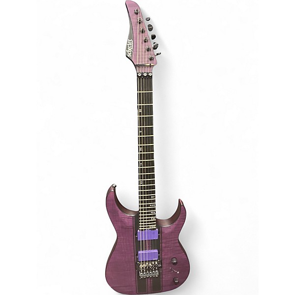 Used Schecter Guitar Research  BANSHEE GT FR-6 Trans Purple Solid Body Electric Guitar